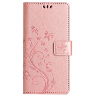 Flip Cover Motorola Edge 50 Fusion Blomster Og Sommerfugle