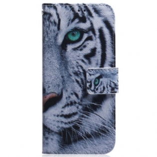 Flip Cover Motorola Edge 50 Fusion Hvid Tiger