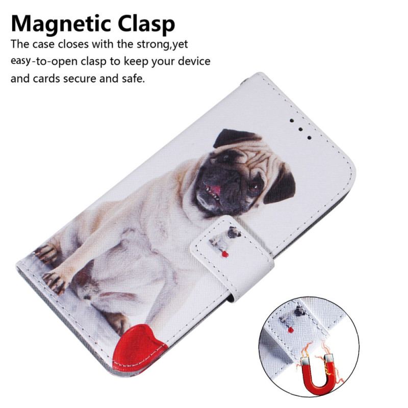 Flip Cover Motorola Edge 50 Fusion Mops Hund