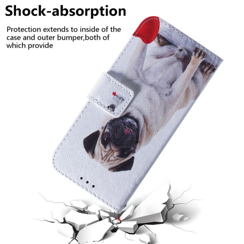 Flip Cover Motorola Edge 50 Fusion Mops Hund