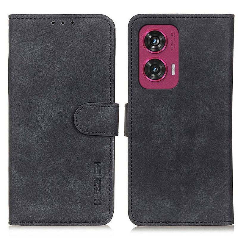 Flip Cover Til Motorola Edge 50 Fusion Khazneh Retro Tegnebog