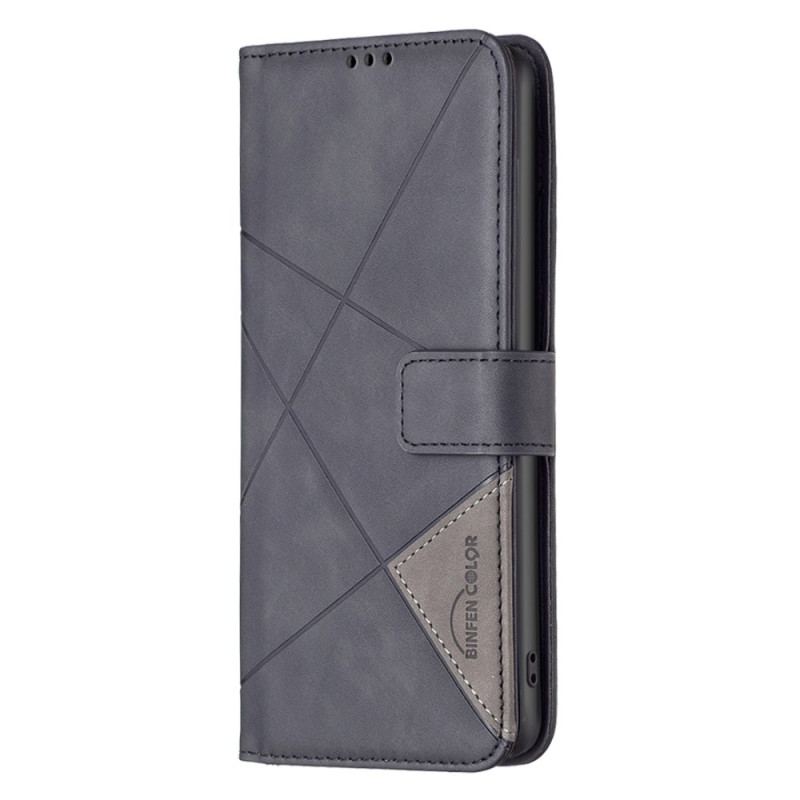 Flip Cover Oppo Reno 12f 5g Binfen Farve Geometrisk Mønster