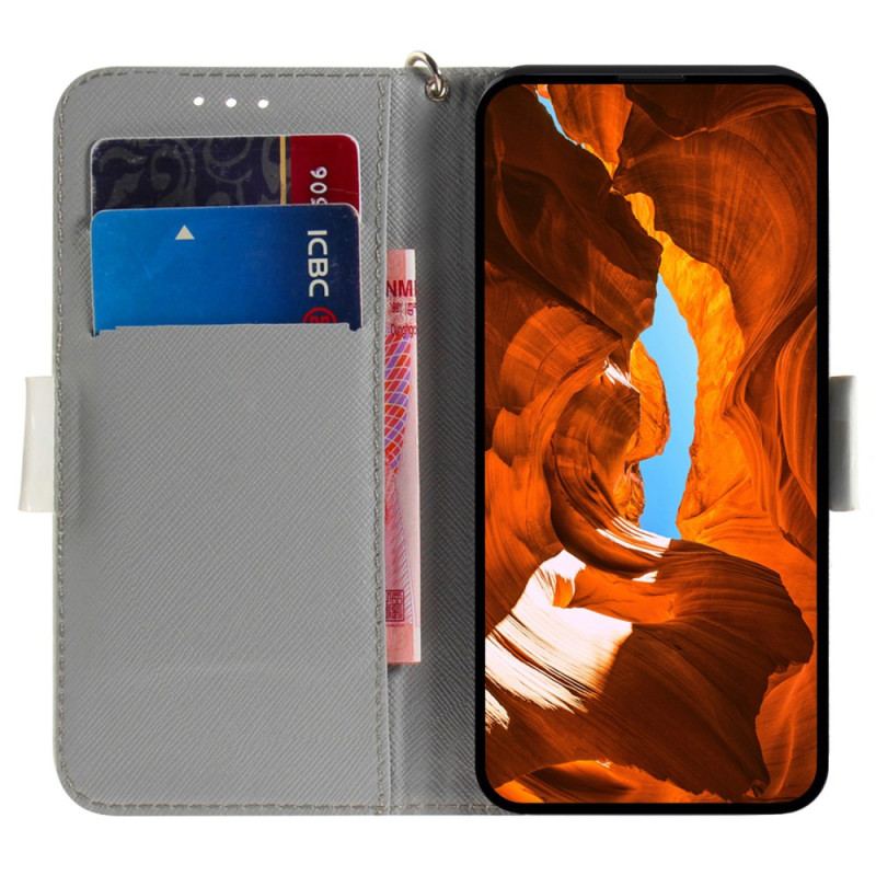 Flip Cover Oppo Reno 12f 5g Fastspændt Mops