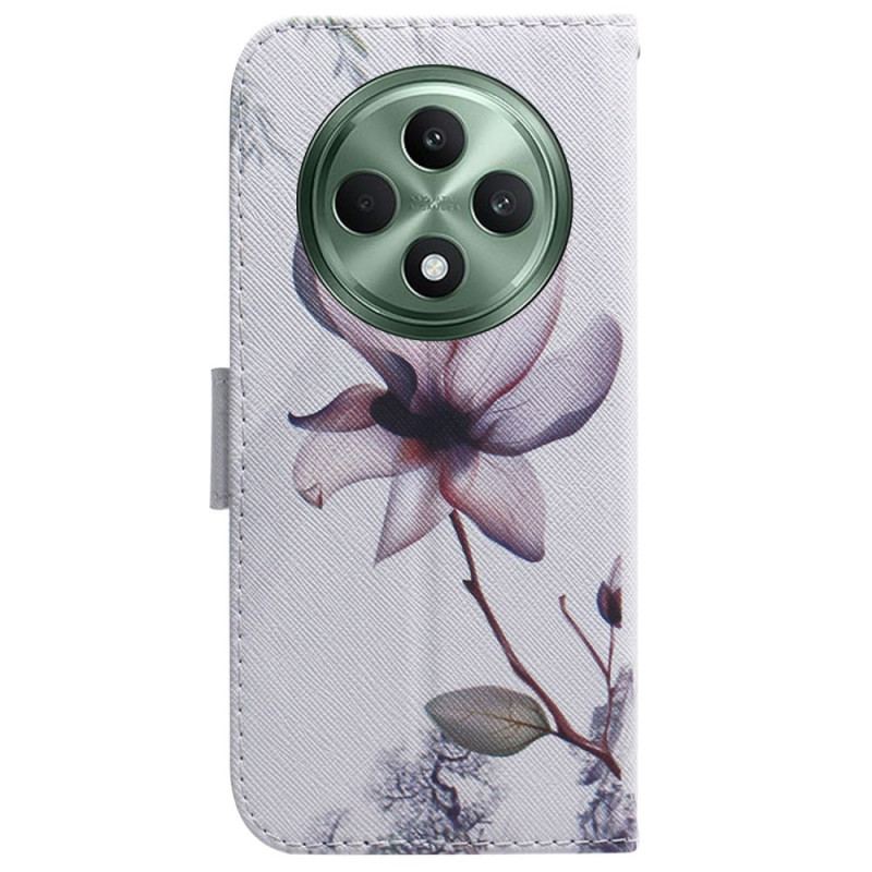 Flip Cover Oppo Reno 12f 5g Lyserød Blomst