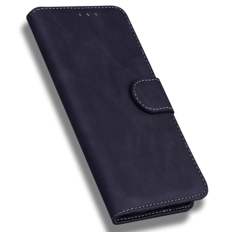 Læder Cover Oppo Reno 12f 5g Telefon Etui Klassisk Ruskindseffekt