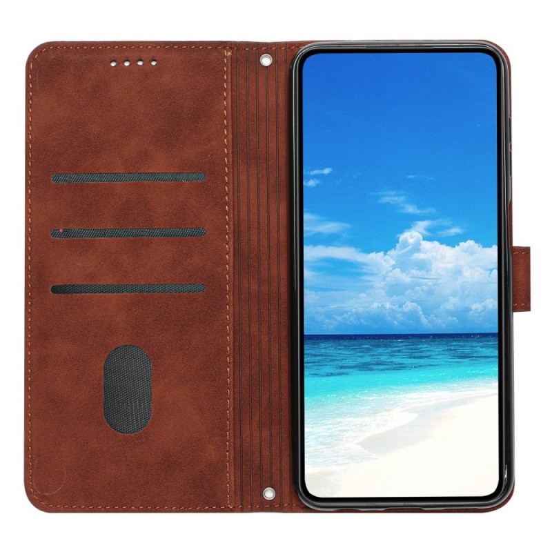 Læder Cover Oppo Reno 12f 5g Telefon Etui Smil