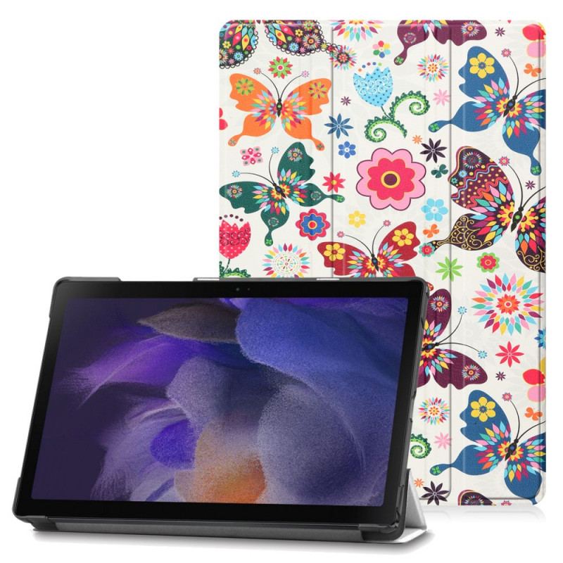 Cover Samsung Galaxy Tab A8 (2021) Forbedrede Sommerfugle Og Blomster