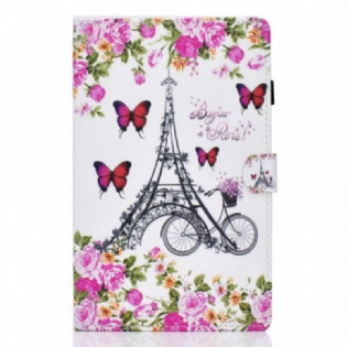 Flip Cover Samsung Galaxy Tab A8 (2021) Eiffeltårnet Cykel