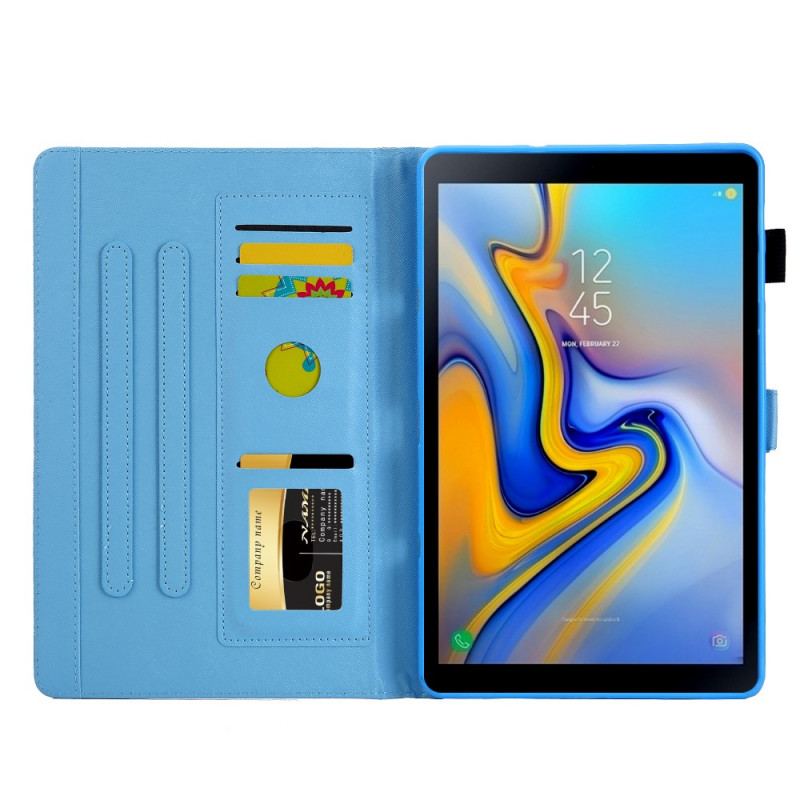 Flip Cover Samsung Galaxy Tab A8 (2021) Geometrisk Marmor