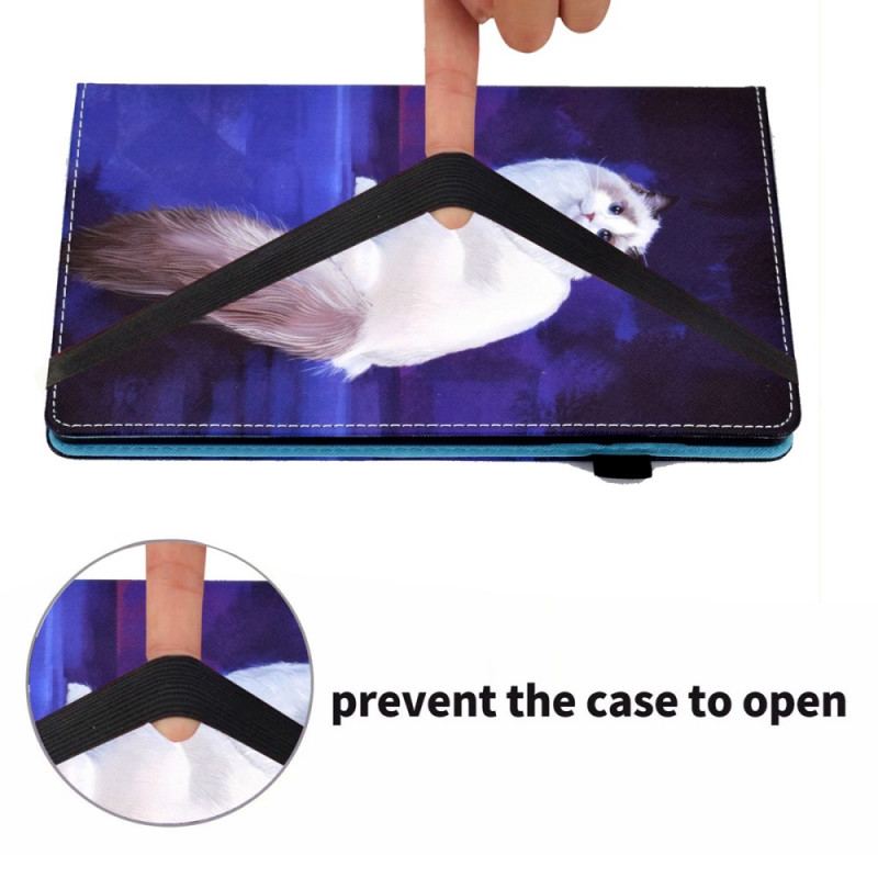 Flip Cover Samsung Galaxy Tab A8 (2021) Hvid Kat