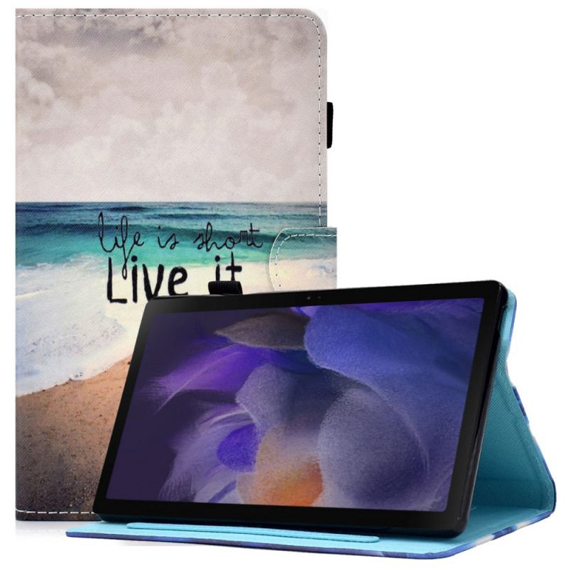 Flip Cover Samsung Galaxy Tab A8 (2021) Livet Er Kort Strand