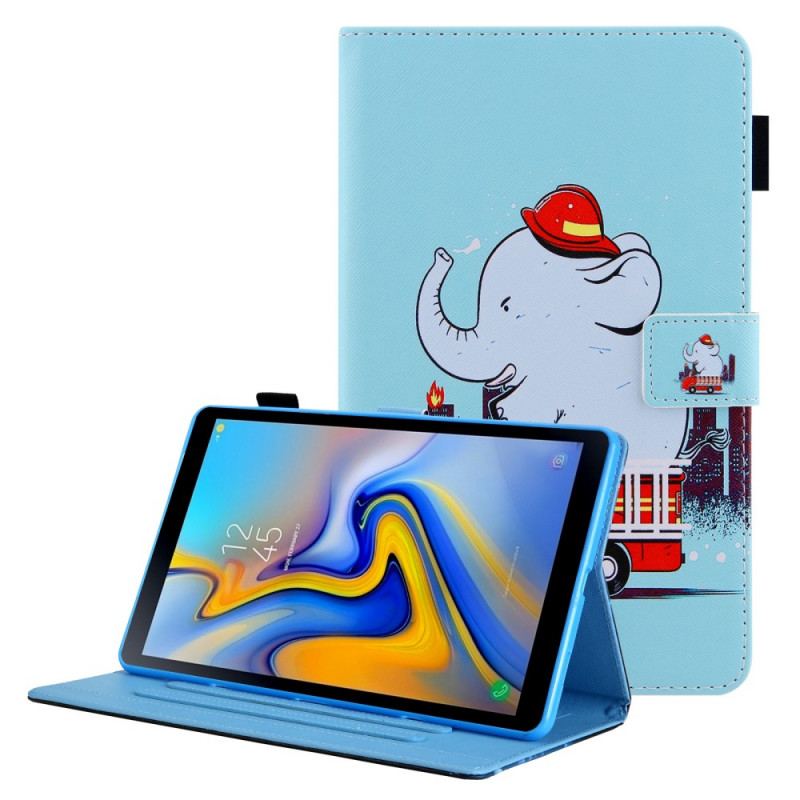 Læder Cover Samsung Galaxy Tab A8 (2021) Brandmand Elefant