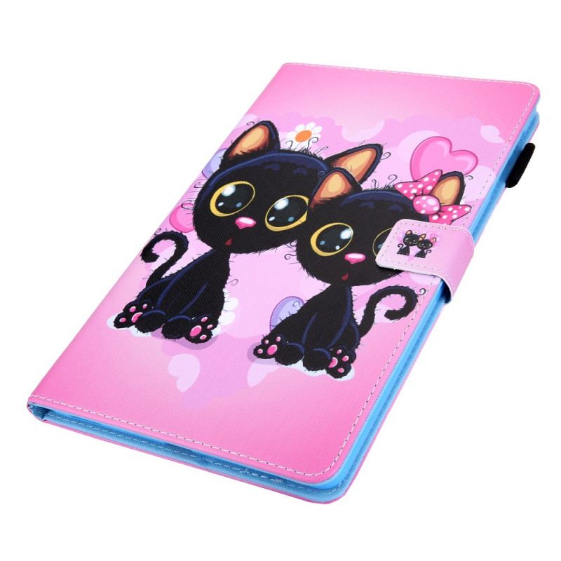 Læder Cover Samsung Galaxy Tab A8 (2021) Et Par Katte