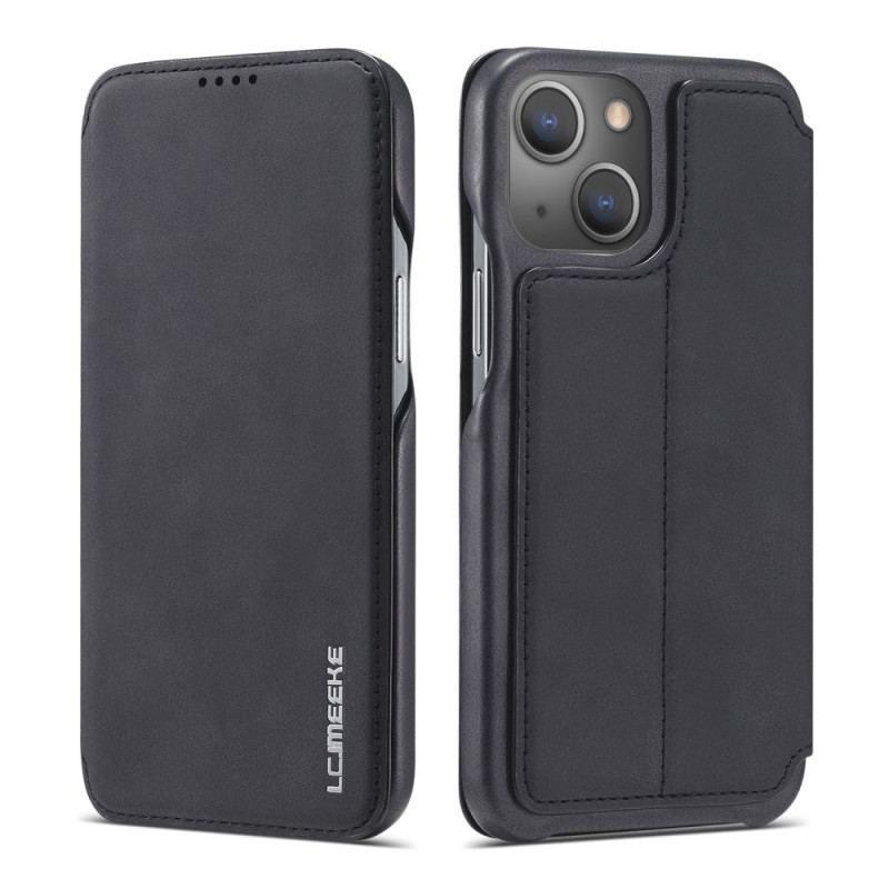 Cover iPhone 15 Plus Flip Cover Imiteret Læder Lc.imeeke