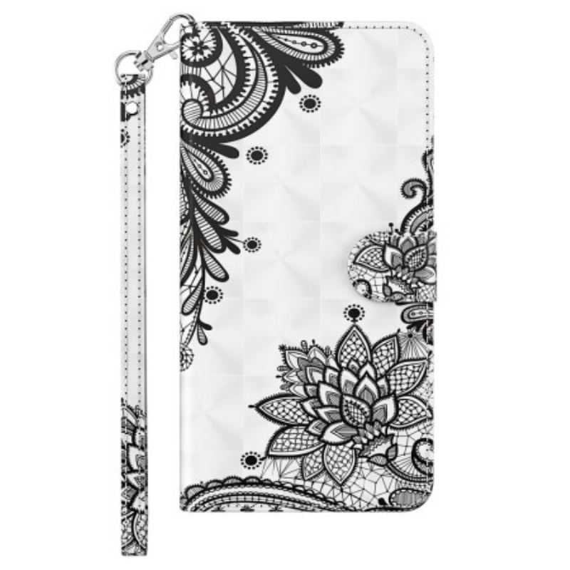 Flip Cover iPhone 15 Plus Med Snor 3d Blonde Med Rem