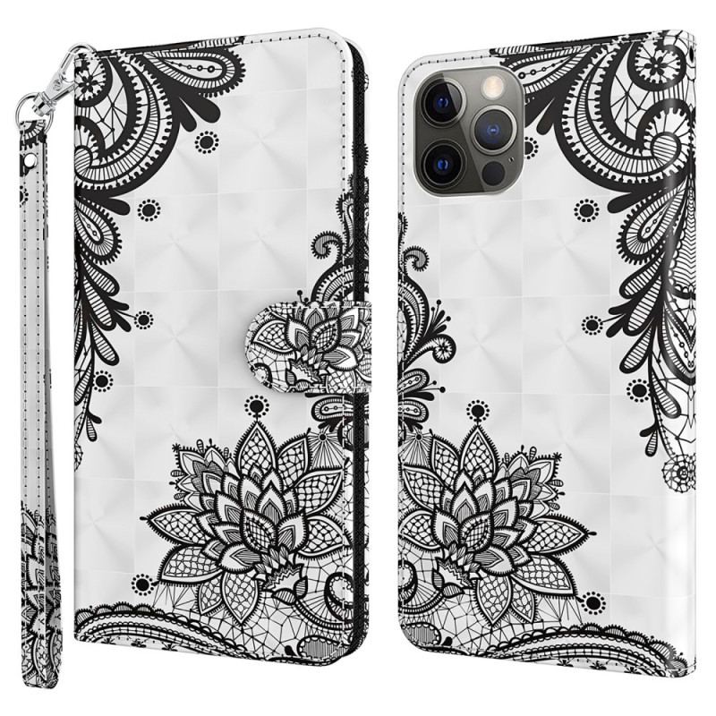 Flip Cover iPhone 15 Plus Med Snor 3d Blonde Med Rem