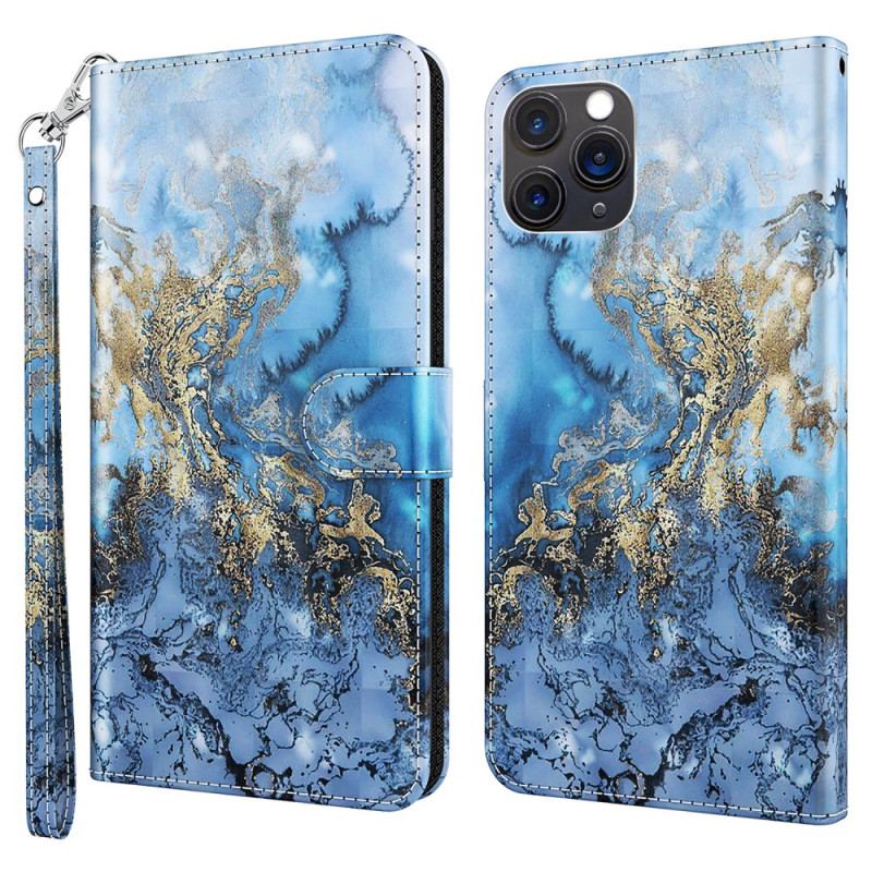 Flip Cover iPhone 15 Plus Med Snor 3d Design Med Rem