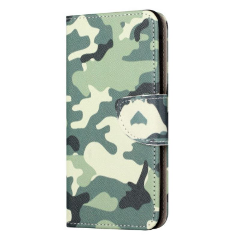 Flip Cover iPhone 15 Plus Militær Camouflage