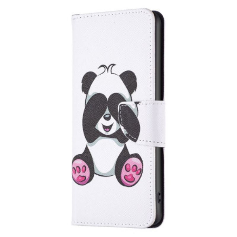 Læder Cover iPhone 15 Plus Panda