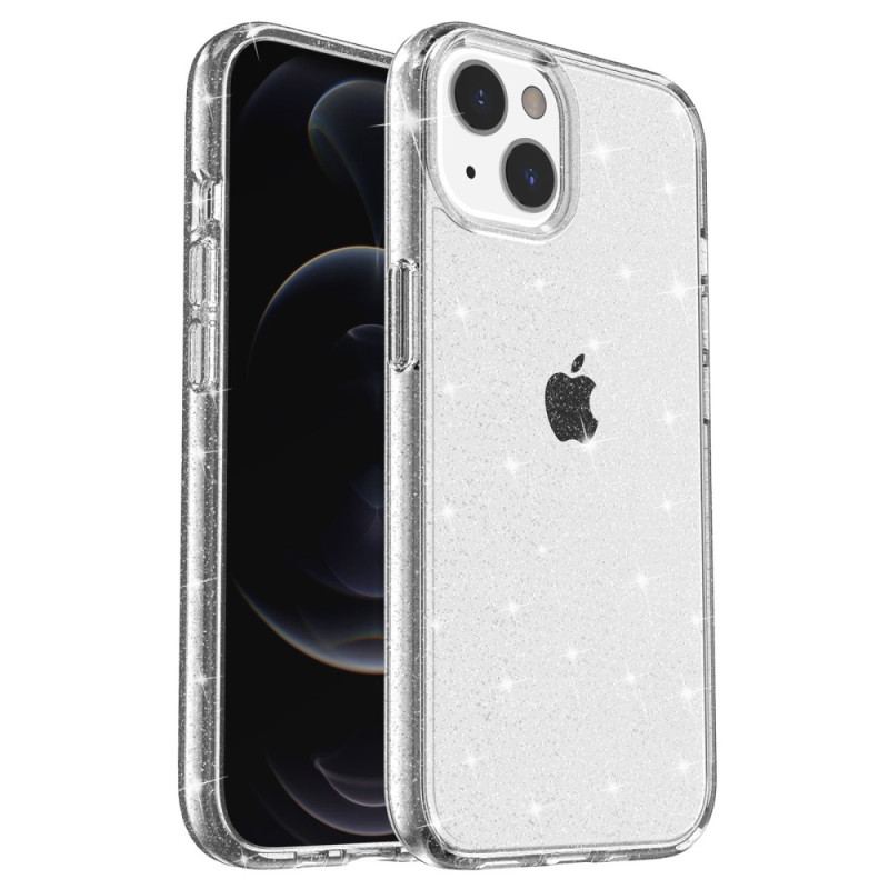 Mobilcover iPhone 15 Plus Gennemsigtig Glitter