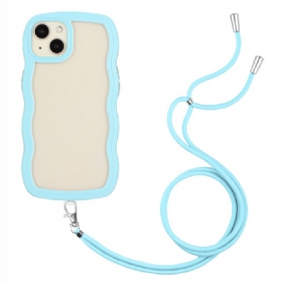 Mobilcover iPhone 15 Plus Med Snor Zig Zag Cord