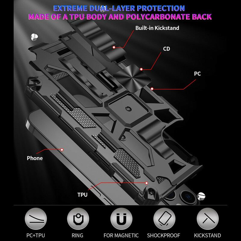Cover iPhone 13 Pro Max Aftagelig Modstandsdygtig Militær
