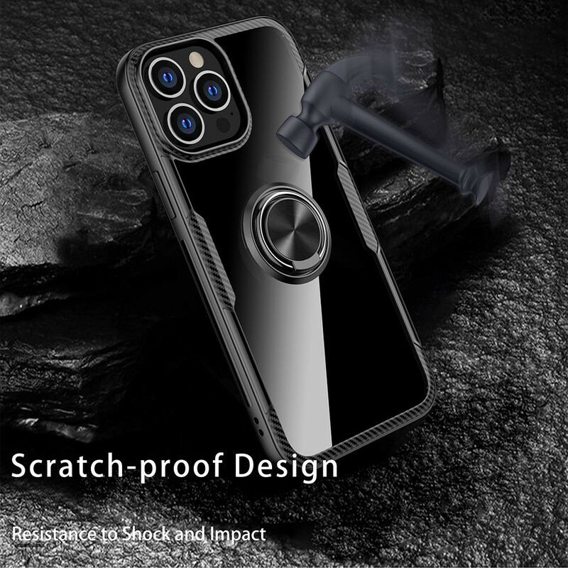 Cover iPhone 13 Pro Max Carbon Fiber Metal Ring