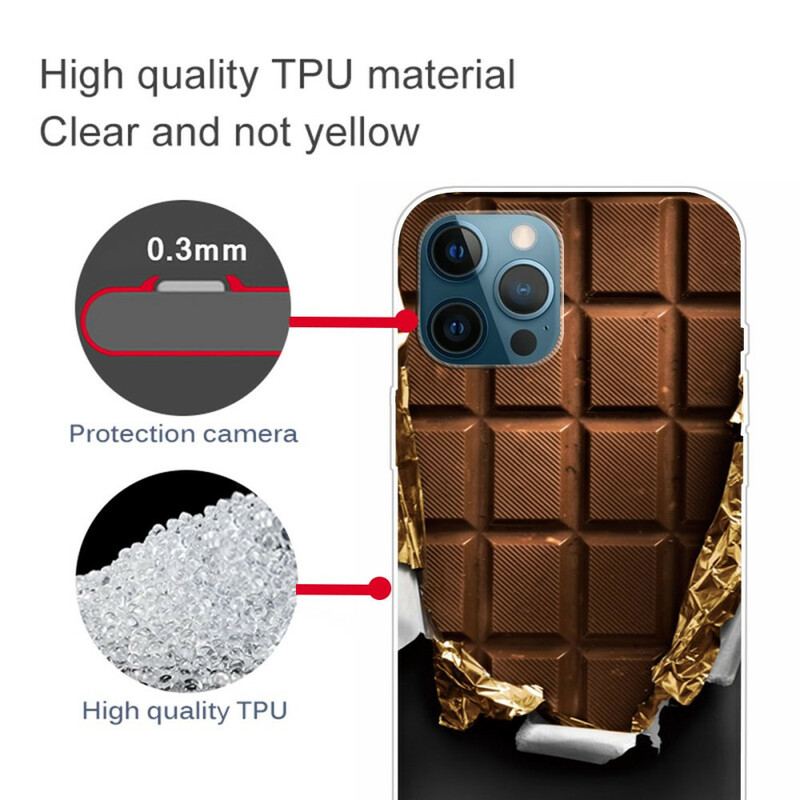 Cover iPhone 13 Pro Max Fleksibel Chokolade