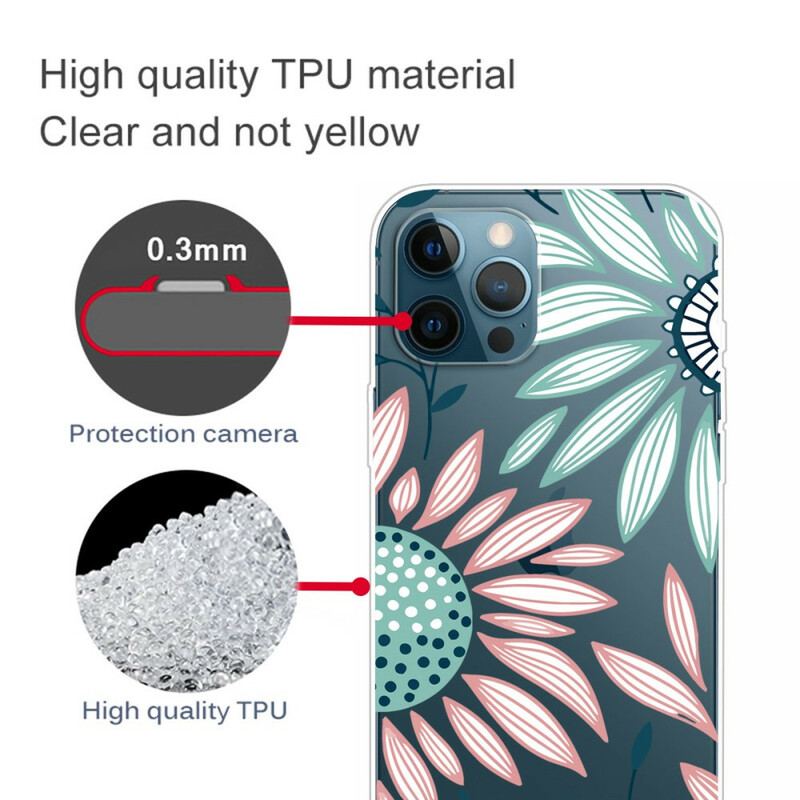 Cover iPhone 13 Pro Max Gennemsigtig En Blomst