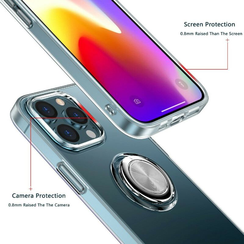 Cover iPhone 13 Pro Max Gennemsigtig Med Ring-support