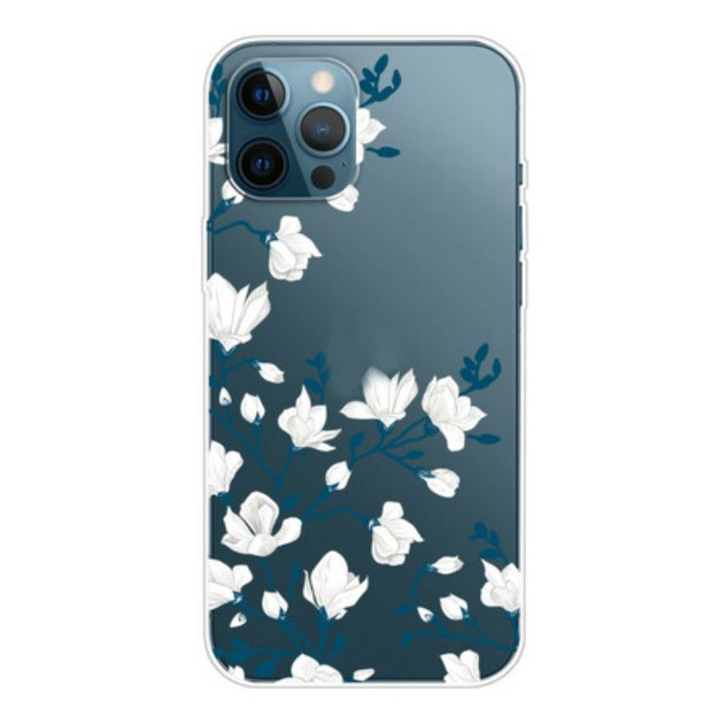 Cover iPhone 13 Pro Max Hvide Blomster