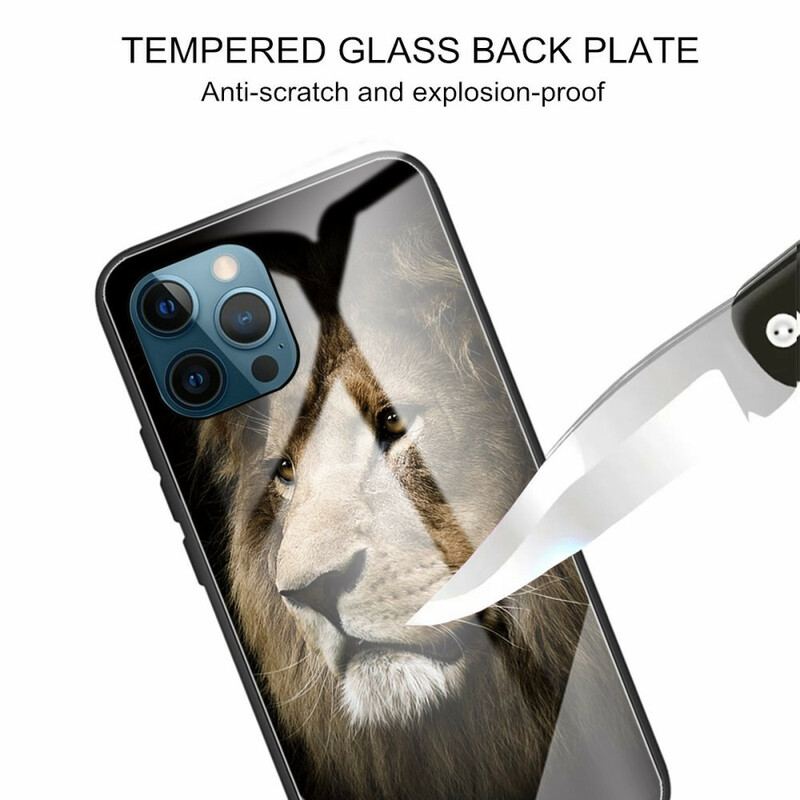 Cover iPhone 13 Pro Max Løvehoved Hærdet Glas