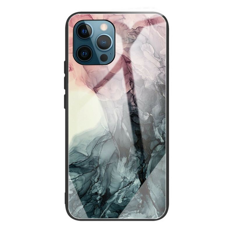 Cover iPhone 13 Pro Max Marmor Hærdet Glas