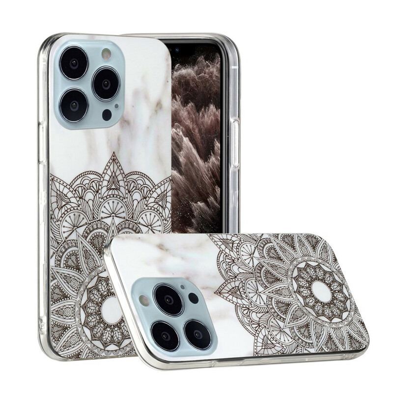 Cover iPhone 13 Pro Max Marmoreret Mandala