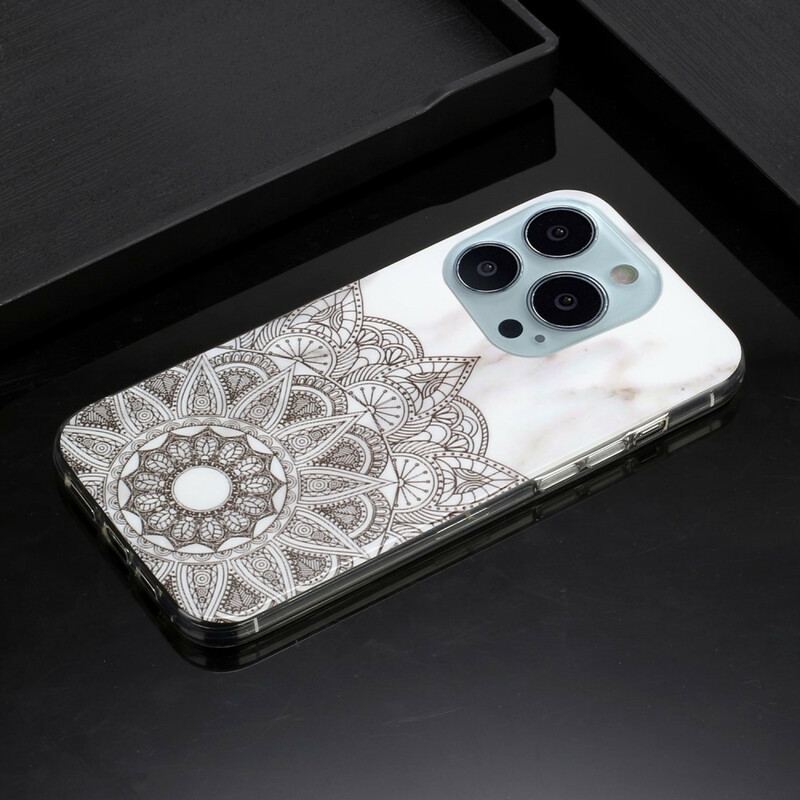 Cover iPhone 13 Pro Max Marmoreret Mandala