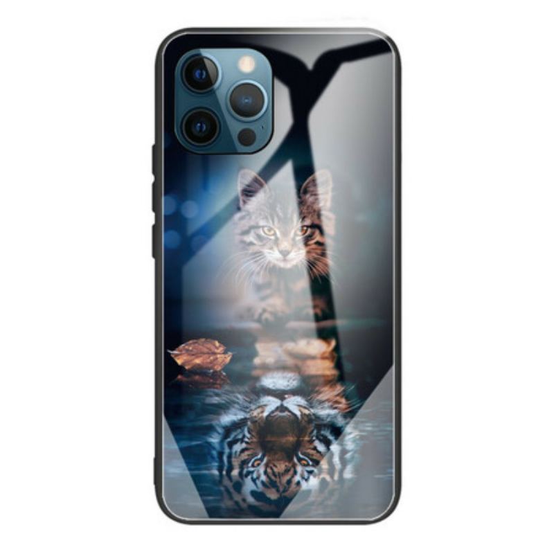 Cover iPhone 13 Pro Max Mit Tiger Hærdet Glas