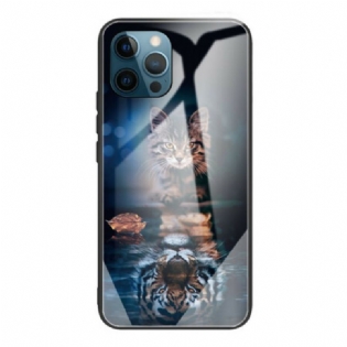 Cover iPhone 13 Pro Max Mit Tiger Hærdet Glas