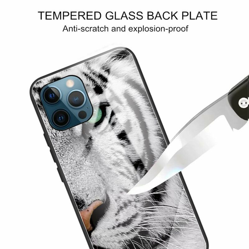 Cover iPhone 13 Pro Max Tiger Hærdet Glas