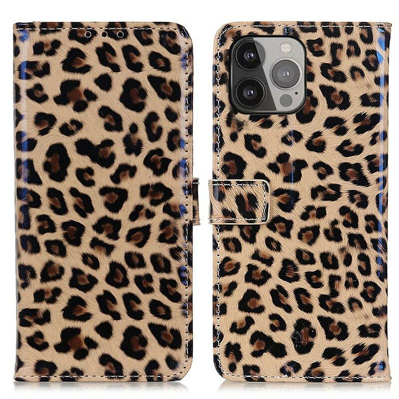 Flip Cover iPhone 13 Pro Max Almindelig Leopard