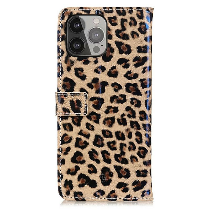 Flip Cover iPhone 13 Pro Max Almindelig Leopard