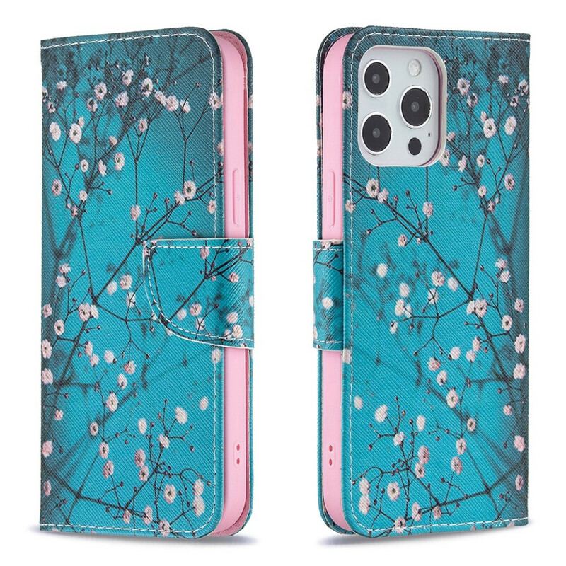 Flip Cover iPhone 13 Pro Max Blomstrende Gren