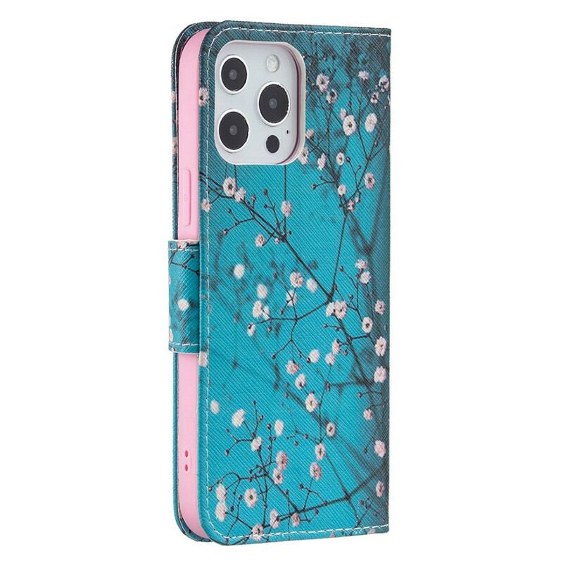 Flip Cover iPhone 13 Pro Max Blomstrende Gren