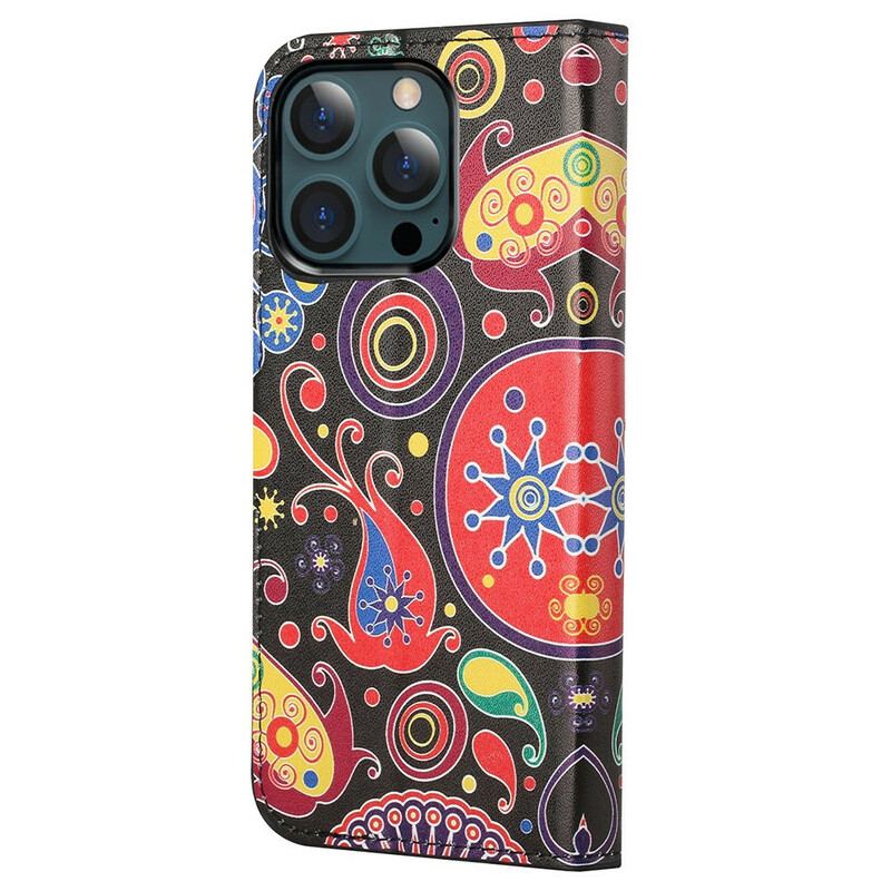 Flip Cover iPhone 13 Pro Max Galaxy Design