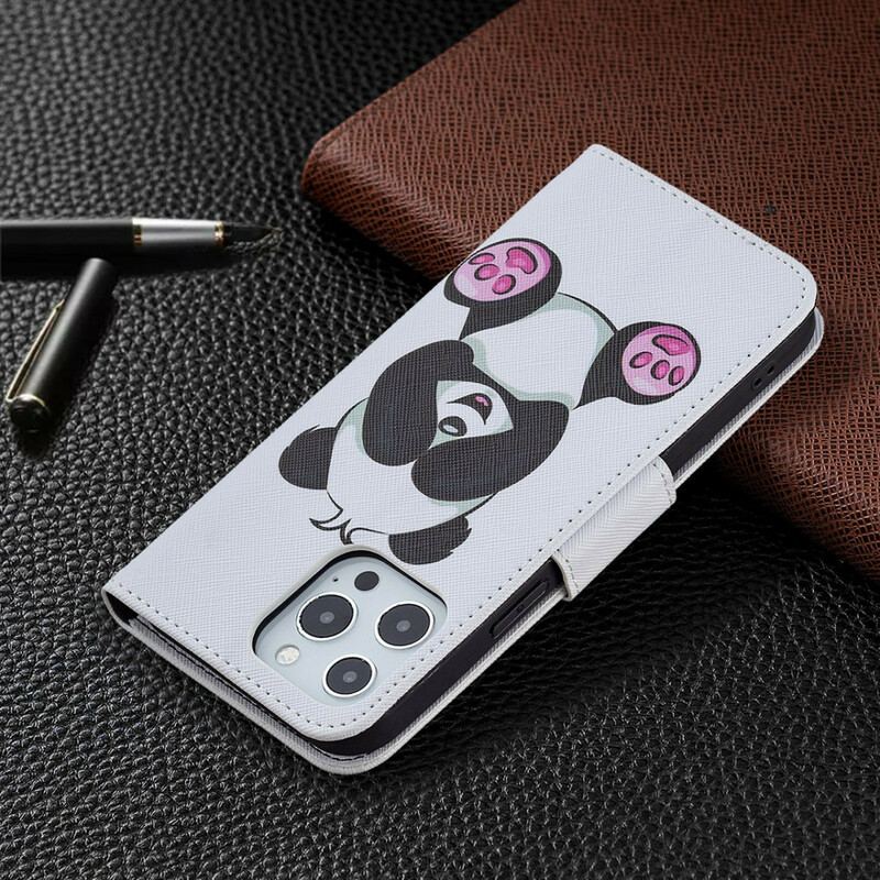 Flip Cover iPhone 13 Pro Max Panda Sjov