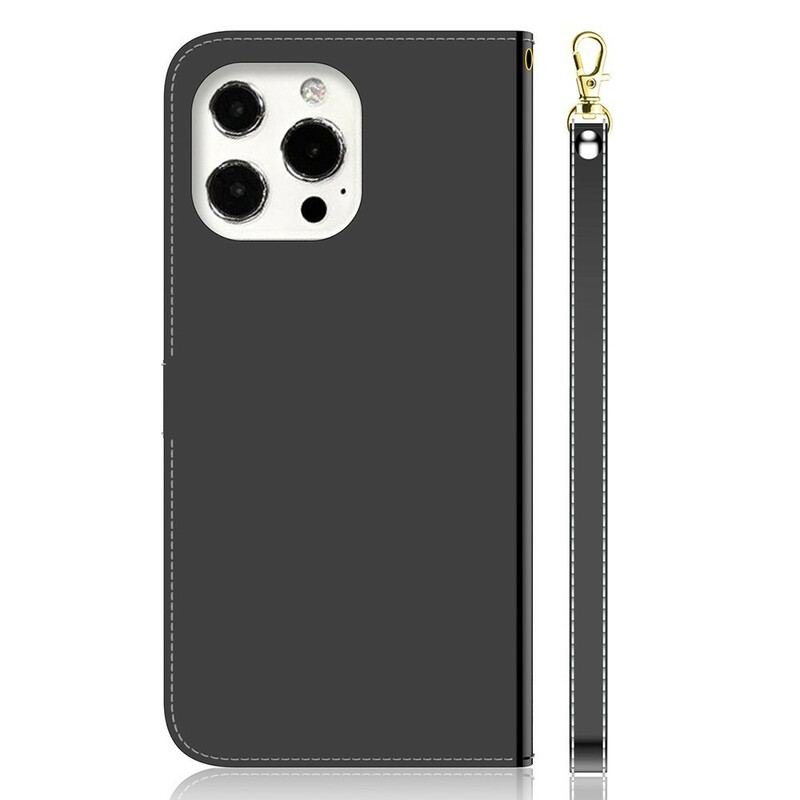 Læder Cover iPhone 13 Pro Max Spejlcover I Imiteret Læder