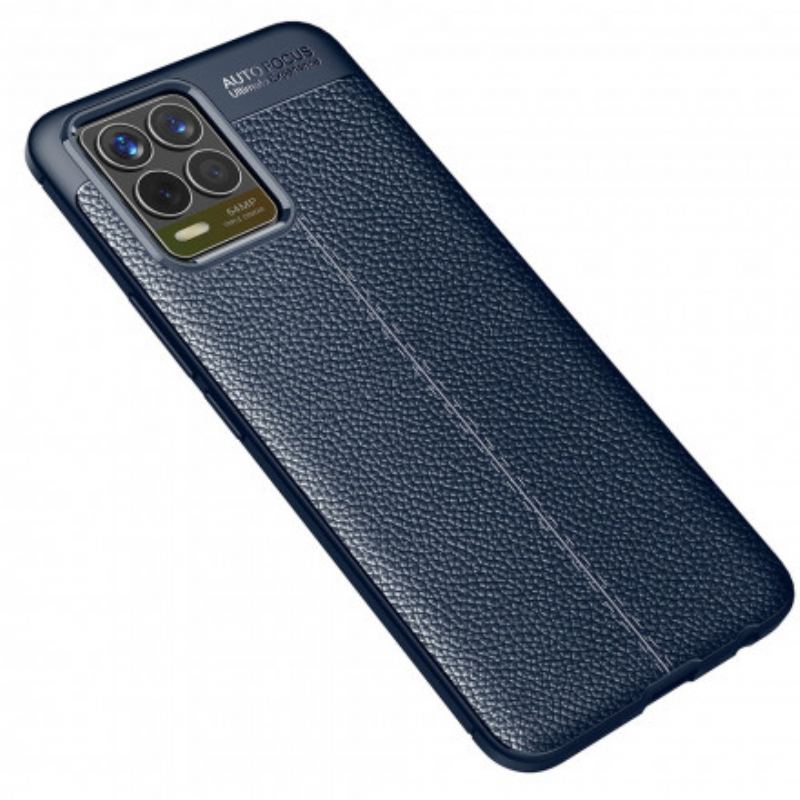 Cover Realme 8 / 8 Pro Dobbelt Linje Litchi Læder Effekt