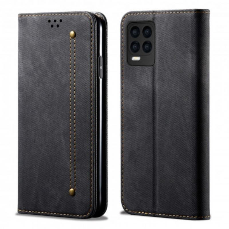 Cover Realme 8 / 8 Pro Flip Cover Denim Stof