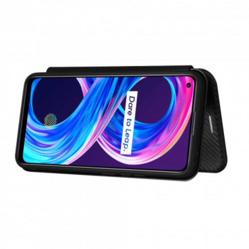 Cover Realme 8 / 8 Pro Flip Cover Farvet Carbon Silikone