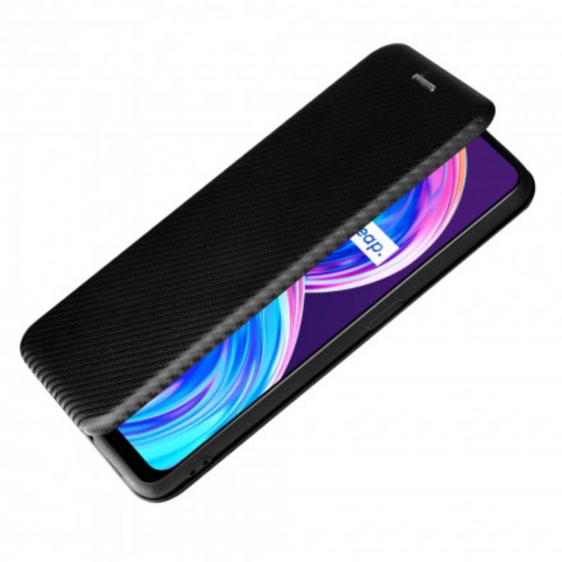 Cover Realme 8 / 8 Pro Flip Cover Farvet Carbon Silikone