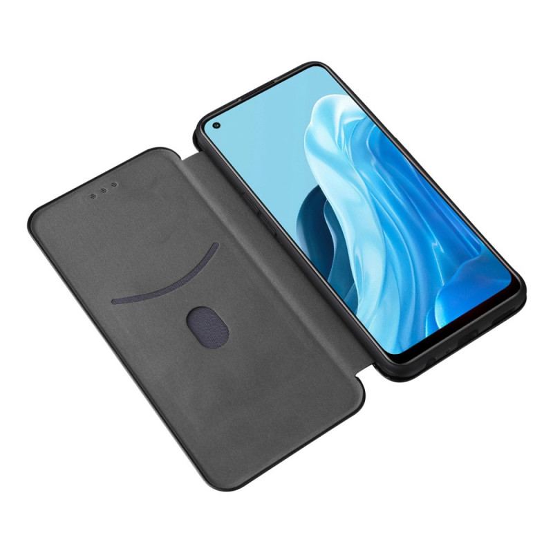 Cover Oppo Find X5 Lite Flip Cover Kulfiber Tekstur